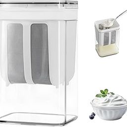 Yogurt & Curd Maker - 1100ml Fine Mesh Strainer with Lid | Multifunctional Yoghurt Filter | Curd Maker for Home | Whey Separator | Perfect for Homemade Yogurt, Curd, Cheese & More-6