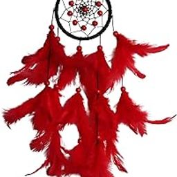 RPH Handicrafts Dream Catcher for car Hanging Small Size Accessories | Decoration | Mirror Hanging (Red)-image-27