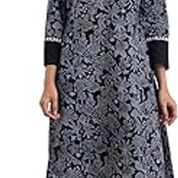 Black Hand Block Printed V-Neck Kurta-picture-13