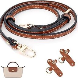 3 Pack Bag Straps for Sling Bag, Fashionable Adjustable Shoulder Bag Strap Set, Compatible with Longchamp and Other Bags, 0.9 cm Design Suit for LongChamp Mini Bag Strap(Brown)-image-59