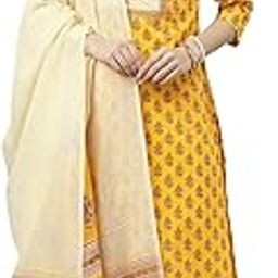 Women's Rayon Blend Ethnic Motifs Printed Straight Kurta Palazzo With Dupatta-image-0