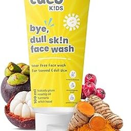 Tuco® Kids Face Wash | Brightens Dull Skin | Turmeric & Kakadu Plum | pH Balanced Tear-Free | Ages 2-5, 4-10, 10-15, 5-10 Years | Paraben & Sulphate Free | 100ml (Pack of 1)-image-99