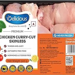 Elicious Chicken Curry Cut Skinless 500gm-23