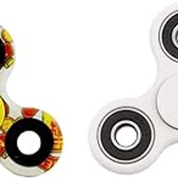 Premsons® Hand Spinner Desk Toy - High Speed Smooth Finger Spin Sensory Fidget Stress Relief Game Play for Kids & Adults - Birthday Party Gift - Combo - Football-MU + White-23