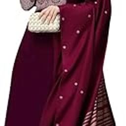 Women's Burgundy Embroidered Kurta Set with Dupatta, Traditional Indian Ethnic Wear, 3-Piece Suit-picture-28