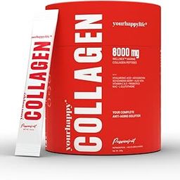 YourHappyLife Marine Collagen Advanced (25 Sachets) | 8000mg of Premium Wild-Caught Marine Collagen with Glutathione, NAC, Biotin, Hyaluronic Acid & Curcumin for Renewed & Radiant Skin & Hair-18