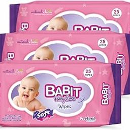 Babit Baby Care Wet Wipes Pack of 3 - Enriched with Aloe Vera Extract with Pleasant Soft Touch Cleansing | Mild & Effective | Gentle on Baby Skin | Soothing Fragrance Count 25 (Total 75 Wipes)-picture-11