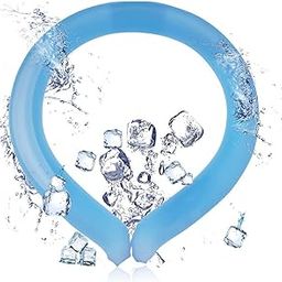 KINJORU Neck Cooler – Wearable Ice Ring Cooling Tube for Hot Weather & Summer Heat – Reusable Gel Neck Wrap for Outdoor Workers, Sports, & Hot Flashes Relief_Multicolor-picture-11