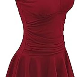 Womens Plus Size One Piece Swimsuit Tummy Control Swimwear Bathing Suit Boys Short-image-44