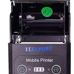 TELEPORT Thermal Receipt Printer 58MM – Compact Bluetooth & USB Mobile inkless Printer, 2-Inch Mini Printer for Retail, Kitchen, Restaurant, Billing (Paper roll,Adapter, USB Cable)-picture-0