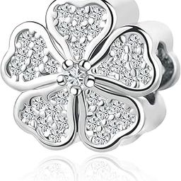 Flowers Charm for Bracelets with Cubic Zirconia Bead Charm Gift for Women Girls Birthday Christmas-image-32