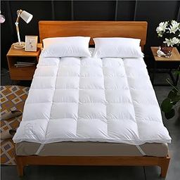 Cotton Home Mattress Topper- Super Soft 180x200x7cm White 700 GSM Fluffy Hotel Bed Mattress Lightweight Comfortable Breathable Thick Mattress Pad With Elastic Bands-image-54