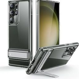 ESR for Samsung Galaxy S23 Ultra Case with Adjustable Stand, Military-Grade Drop Protection, 3 Stand Modes, TPU, Supports Wireless Charging, Slim Patented Metal Kickstand Phone Back Cover, Clear-image-53