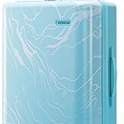 Vicenza Spinner 68cm PC Hard Printed Blue Luggage with TSA Lock and Double Wheels for Women-image-9