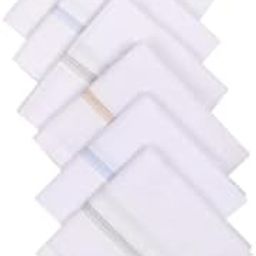 Cotton Handkerchief for men | Soft Rumal | White Hanky for Men | 40cmX40cm [White] Handkerchief (Pack of 6)-picture-24