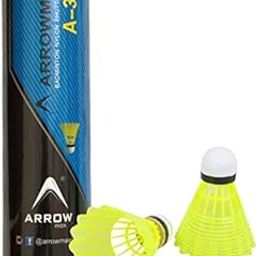 ArrowMax A-300 Premium Light Weight Nylon Badminton Shuttle Cock for Everyday use Good Flight and Light Weight (Yellow) -Pack of 6-image-33