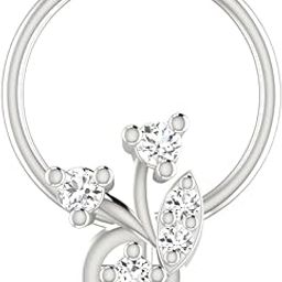 14Kt White Gold Stud Nosering AVNO305WB-39