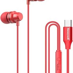 Honeywell Suono P60 Wired Earphones with Built in Mic, 10mm*2 Drivers, Passive Noise Cancellation, Deep Bass & Clear Sound, Ultra HD Mic Quality, Type C Compatible, Voice Assistant Enabled, 1.2 Mtr-15