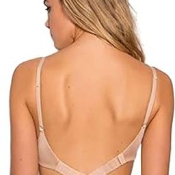 Women's Adjustable Low Back Bra Strap Convertor/Extender 1& 2 Hook (Pack of 3) Black,White,Beige-26