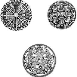 ™ 3x Norse Medieval Viking Brooch Shawl Coat Cloak Pin Vintage Jewelry | Pins & Brooches | Fashion Jewelry-image-62