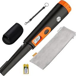 SUNPOW Metal Detector Pinpointer for Adults & Kids, Fully Waterproof, 360°Detection Handheld Pin Pointer Wand with LCD Screen, 3 Modes (Buzzer, Vibration ,Sound) for Treasure Hunting- OTMD08-20