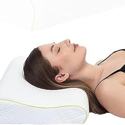 Royal Nap Cervical Orthopedic Memory Foam Pillow | Neck Spondylitis Pain Relief I Ergonomic Support I Washable Cover I I 1 Year Warranty | Standard 12x20 inch (Pack of 1)-image-28