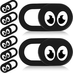 8 PCS Webcam Cover Slide, Laptop Camera Cover Ultra Thin Laptop Camera Cover, Phone Computer Camera Cover Slide Web Cam Privacy Cover Camera Blocker for Desktops Pc Tablet Cell Phone, Black-image-56