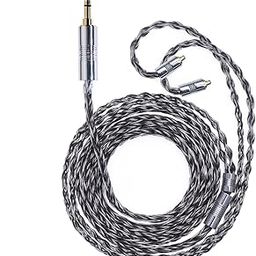 Yongse White Zebra Earphone Re-Cable Upgrade Cable 7N Single Crystal Copper Silver Plated Lightweight Carbon Fiber Outer + Rhodium Plated Copper Alloy MMCX 0.78 qdc 2pin Ear Mono Hifi Re-cable Sound-image-89
