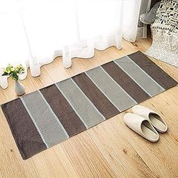 ALLURING HOMES Cotton Carpet Rug, 60 x 130cm Kitchen Floor Mat Machine Washable Kitchen Runner Rug for Bedroom,Bathroom Entryway, Laundry Room,(2x4) (Coffee)-image-41