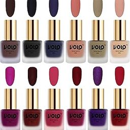 Volo Velvet Dull Matte Bold Colors Nail Polish Combo in Wholesale Rate(Chocolate Brown, Black, Russian Navy Blue, Light Peach, Sand Nude, Nude, Magenta, Maroon 96 ml) Pack of 12-image-45