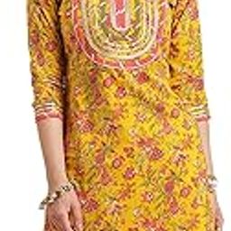 Women's Cotton Printed Straight Kurti-image-97