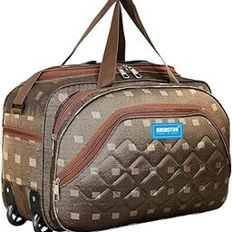 Jade-Beige 55 Liters Polyester Water-Resistant Duffle Strolley Bag- Luggage Bag - Beige-image-94