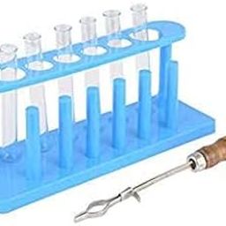JSI Borosilicate Glass Test Tube 15 * 125MM with test tube stand & test tube holder. Combo pack of 8-image-20
