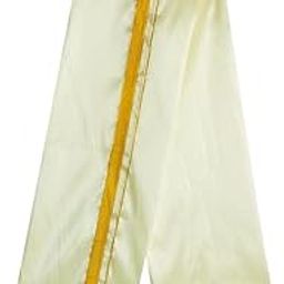 Mens Asha Silk Dhoti with Gold Jari Border 3.60 Meter / 8 Mulam Double Mundu/Vesti-picture-47