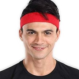Style Along Red Outdoor Fitness Sports Sweatband Headband Yoga Gym Head Band for Men-image-98