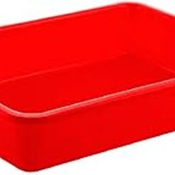Kuber Industries Plastic Small Size Stationary Office Tray, File Tray, Document Tray, Paper Tray A4 Documents/Papers/Letters/folders Holder Desk Organizer (Red) CTKTC134806-picture-11