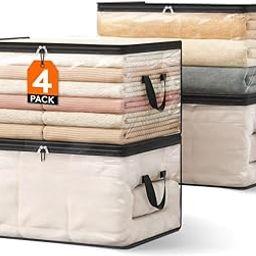 RAAHII 4 Piece Transparent Plastic Clothes Storage Bags | Saree cover Organizer with Zip | Wardrobe Cloth Storage Box | Big Transparent Covers for Clothes, Suits, Toys & Blankets (Pack of 4)-image-61