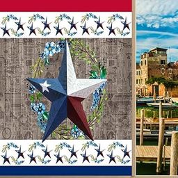 Western Texas Star Stained Glass Film Garland Vintage Wooden Farmhouse Barn Door American Flagwindow Tinting Film for Home,Window Film Stained Glass 17.7Wx23.6L-Inch X1Pcs-picture-23