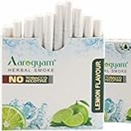 Aarogyam Herbals 100% Tobacco & Nicotine Free Cigarette for Relieve Stress & Mood Enhance Product for Smokers - (10 Sticks in Each Packet) (LEMON FLAVOUR, Pack of 5)-image-56