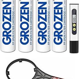 GROZEN 10-Inch RO PP Spun Sediment Filter Cartridge with TDS Meter & Spanner | Pre-Filter for RO Water Purifier | 5 Micron Filter Candle for Clean Drinking Water (Pack of 4)-picture-3