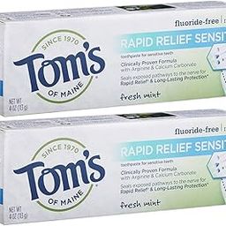 Tom's of Maine Rapid Relief Sensitive Natural Freshening Toothpaste Multi Pack, Fresh Mint, 2 Count By Tom's Of Maine-1