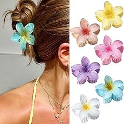 BlooméLuxe Large Flower Claw Clips for Women | Premium Jelly Hair Clutcher for Thick & Thin Hair | Strong Hold Korean Hair Accessories | Stylish Floral Design | (Pack of 4)-image-32