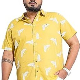 the indian garage co Men's Cotton Regular Fit Tropical Half Sleeves Cutaway Collar Casual Shirt-picture-17