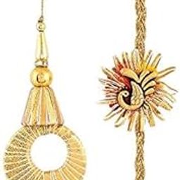 Jardosi And Chuda Lumba Hanging Rakhi Pair Set For Bhaiya And Bhabhi For Brother And Sister, Set Of 2 Rakhi Combo Set-image-36