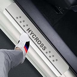 NEXTA Door Sill/Foot Step 3mm Tape Stainless Steel Plates for Toyota Innova Hycross (Set of 4 Pcs)-17