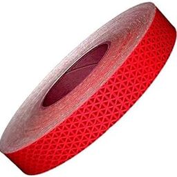 AutoVision High Intensity Water Proof Conspicuity Warning Reflective Radium Conspicuity Tape Sticker, 1 inch Width (45 Meter, Red)-image-38