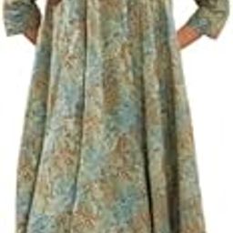Rayon Printed Midi Dress for Women | Girls Western Dress | Green | 1105-image-95