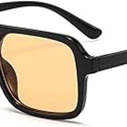 Square Sunglasses for Men Women Double Beam PC Frame Sun Glasses UV Protection E1272-picture-49