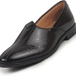 Men's Party Ethnic Patent Textured Print Slip On Juttis and Mojaris|Wedding Slip On Shoes|Evening Comfort Insole Mojaris-image-30