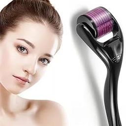 UBRONIK Derma Roller for Women & Girls – Microneedle Roller for Skin Rejuvenation, Face Titanium Needles for Glowing Skin – Black Body with Purple Needles (Pack of 1 Pc)-image-66